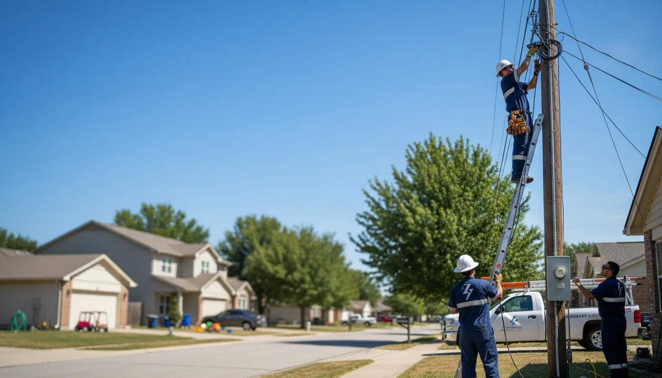 Residential electrician providing installation services in Brookline, MO